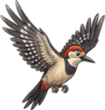 A Gila Woodpecker flying in with his wings spread